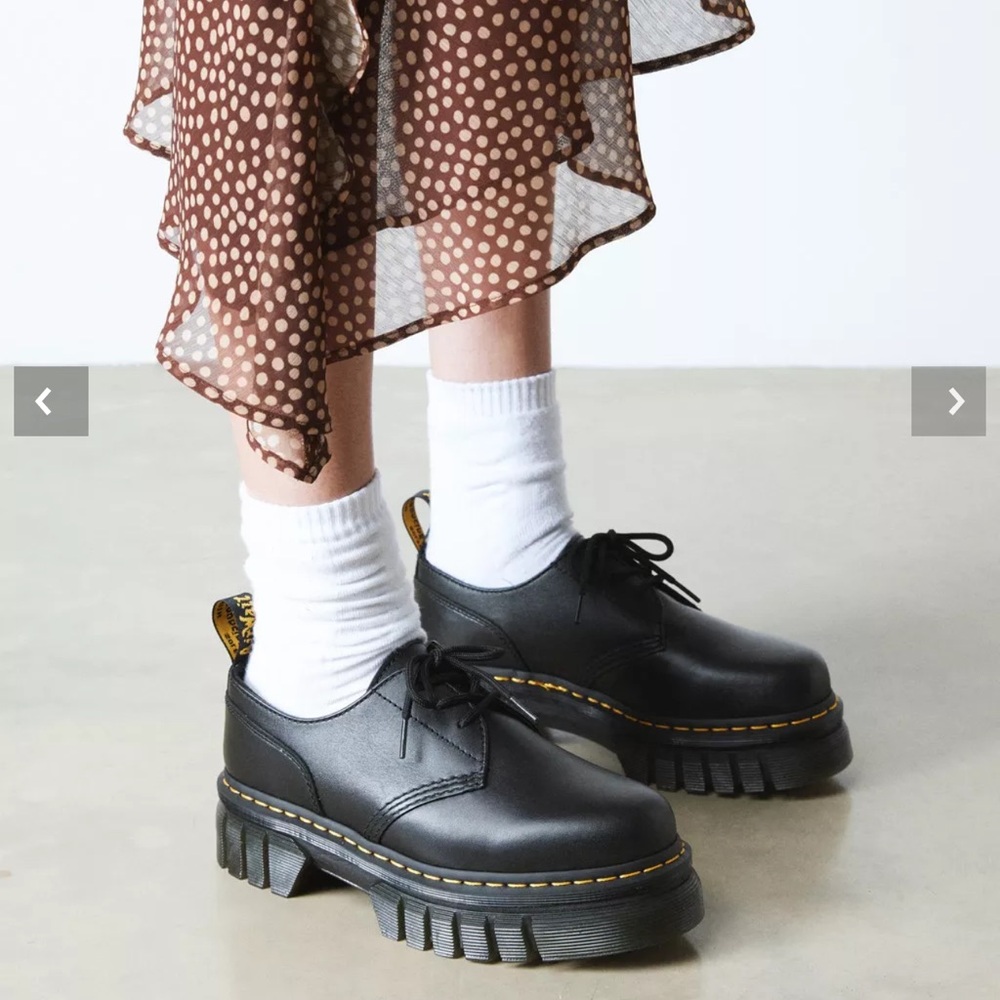 Dr. Martens AUDRICK Nappa Leather Platform Black Loafers